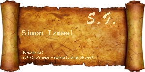 Simon Izmael névjegykártya